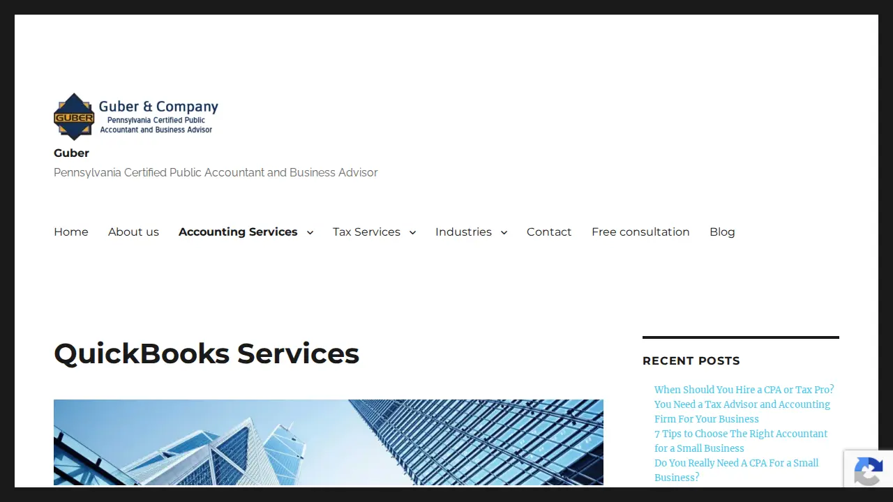 Guber & Company - Certified Public Accountants page