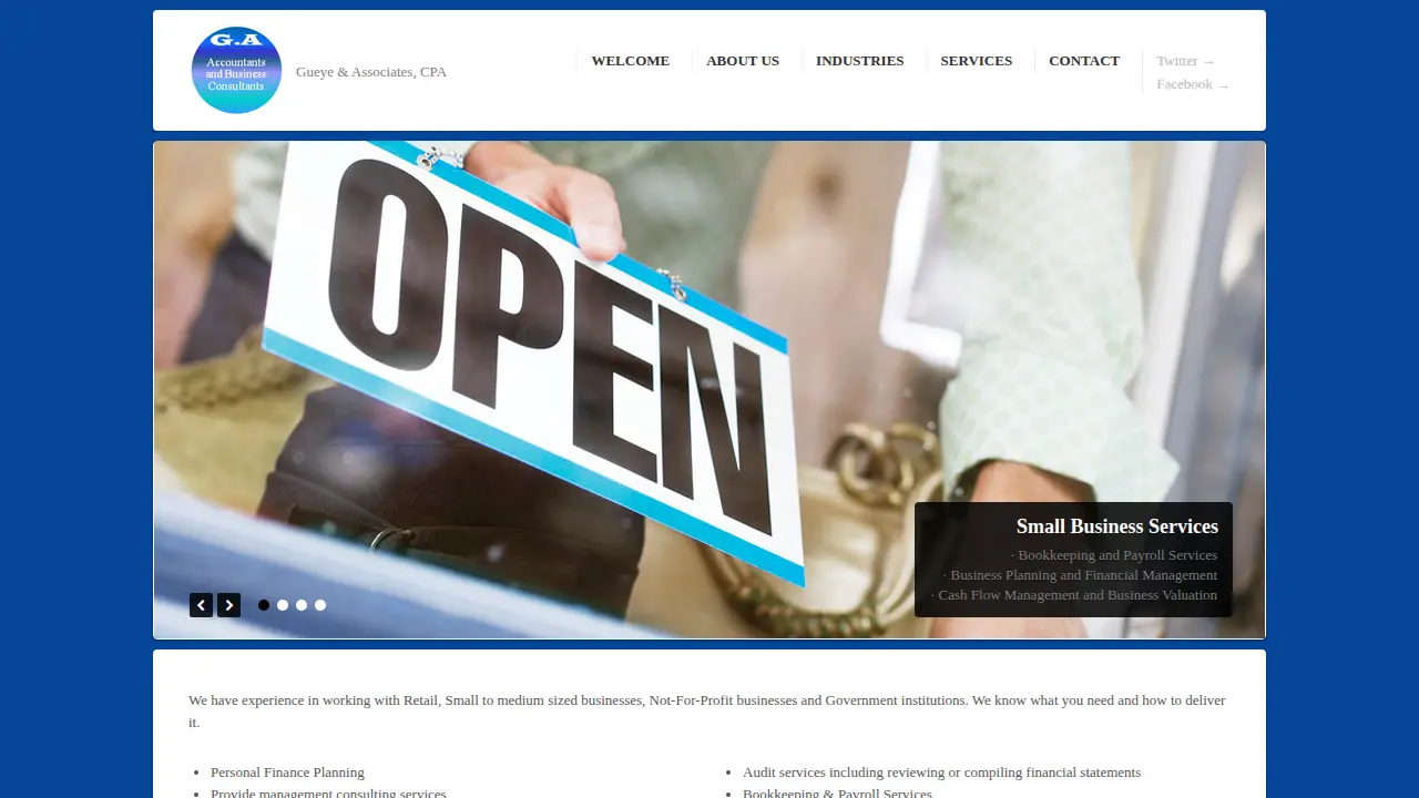 Gueye & Associates, CPA Inc. page