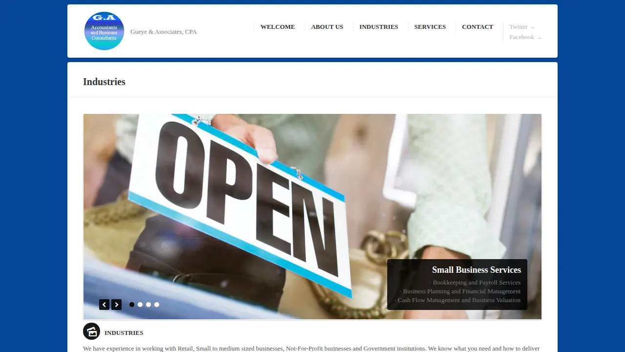 Gueye & Associates, CPA Inc. page