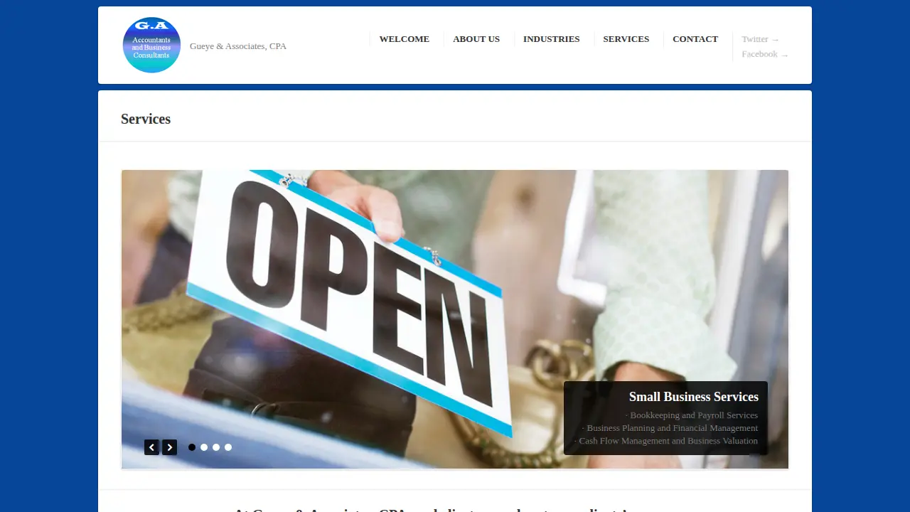 Gueye & Associates, CPA Inc. page