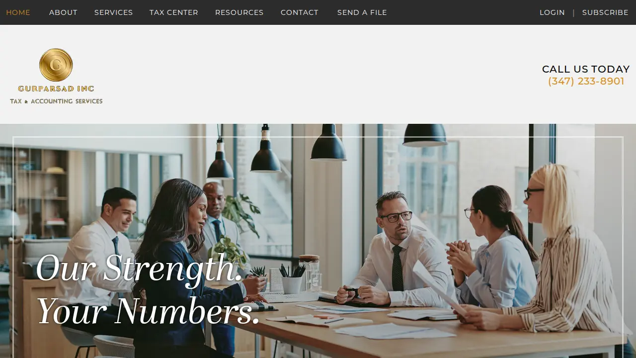 Gurparsad Inc - Tax and Accounting Services page