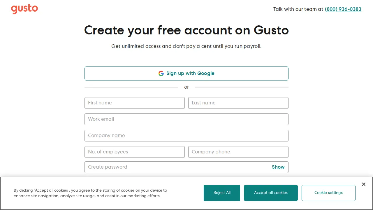 Gusto page