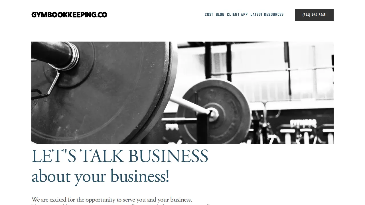 HarQuin GymBookkeeping.co page