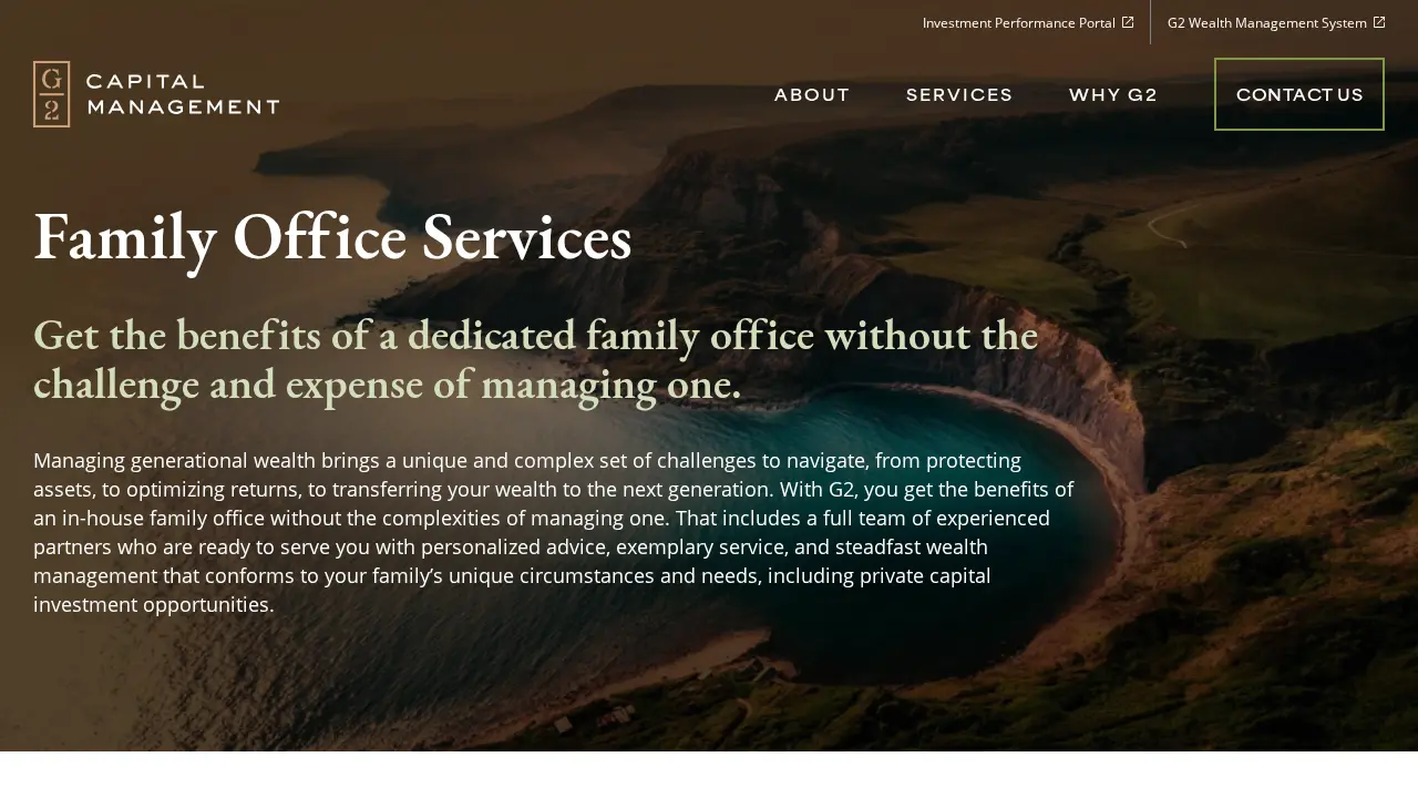 G2 Capital Management page