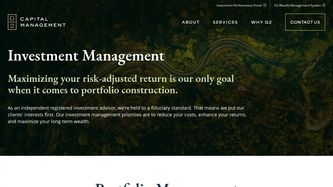 G2 Capital Management page
