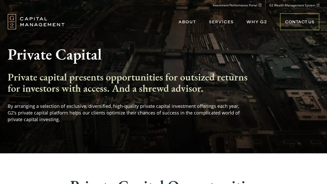 G2 Capital Management page