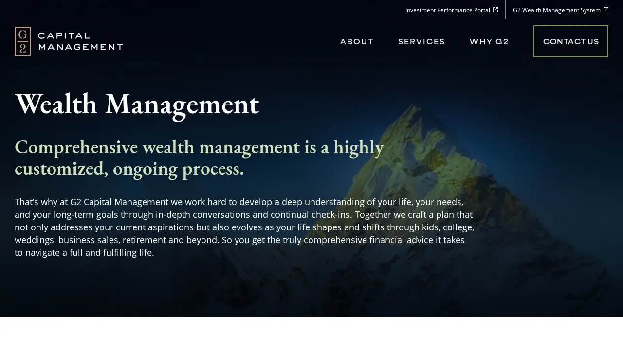 G2 Capital Management page