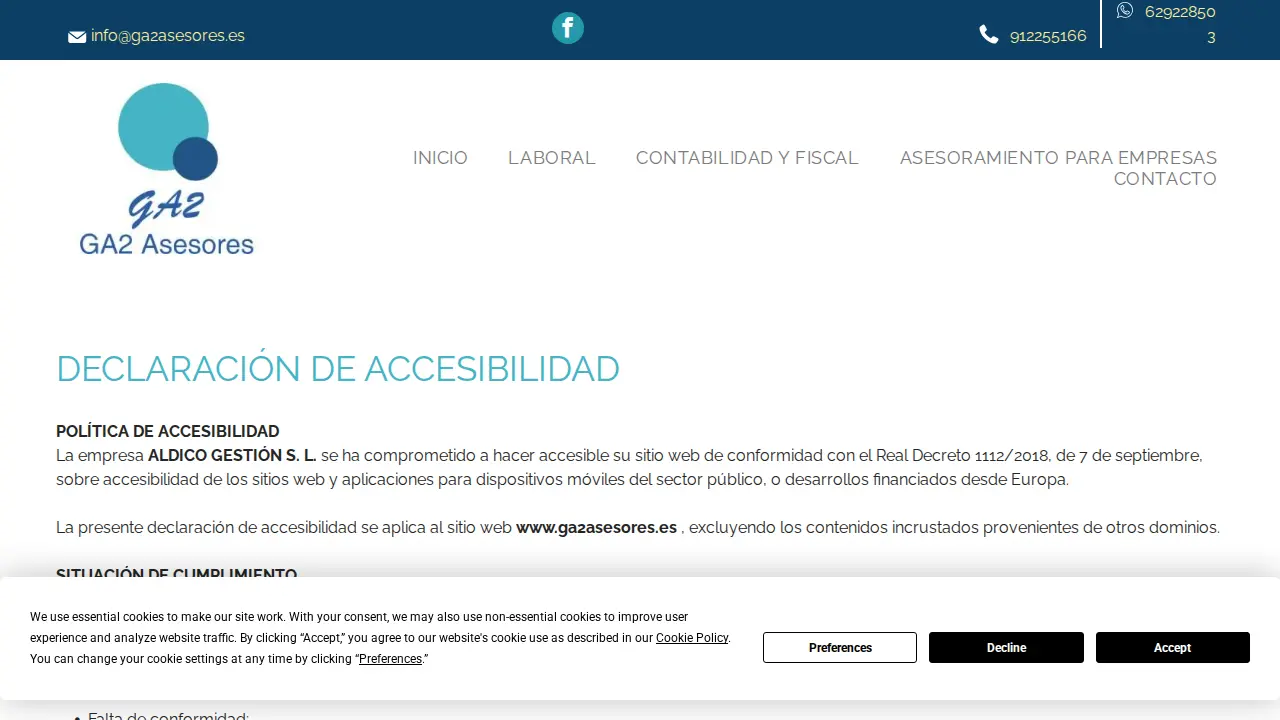 GA2 Asesores page