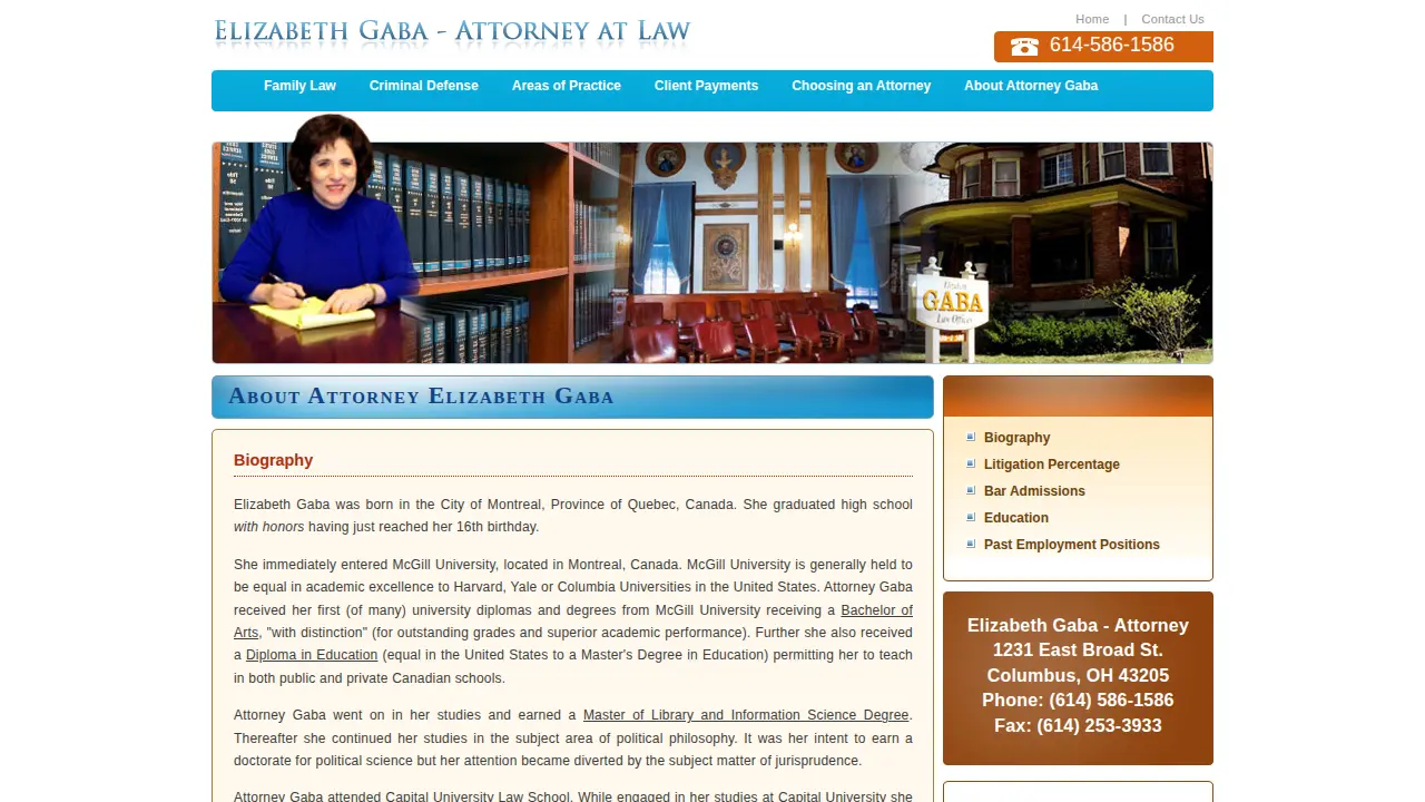 Gaba Law Offices page
