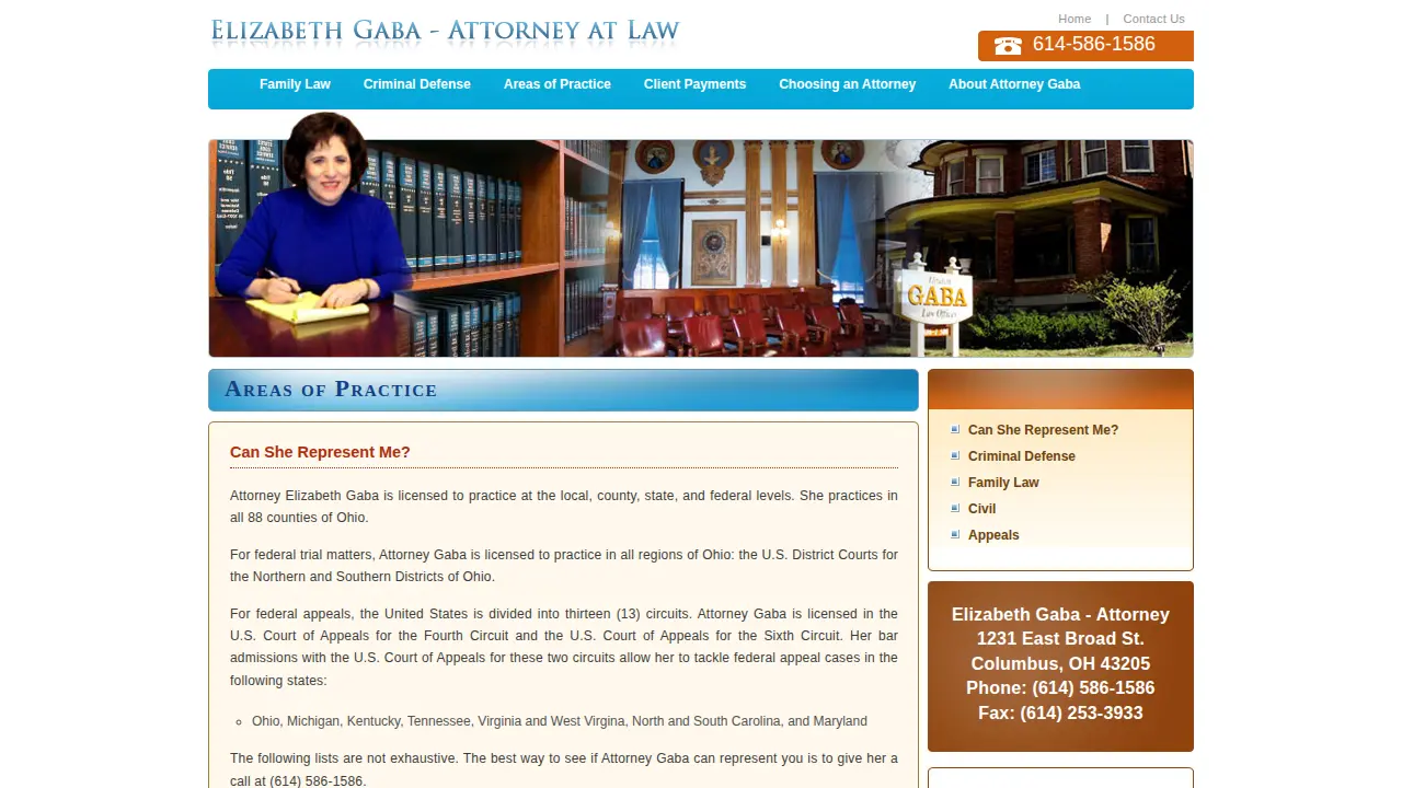 Gaba Law Offices page