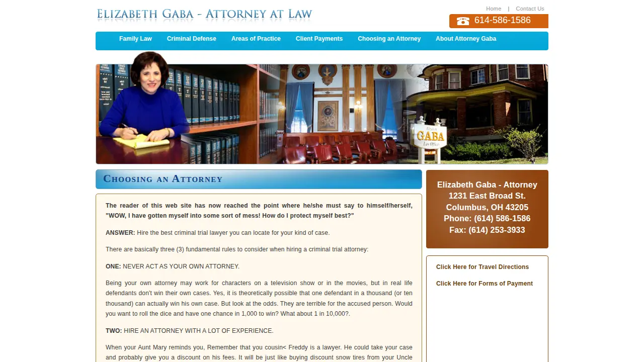 Gaba Law Offices page