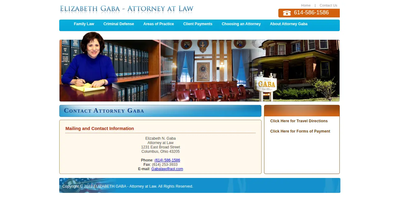 Gaba Law Offices page