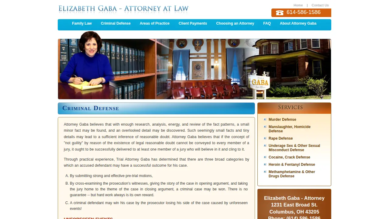 Gaba Law Offices page