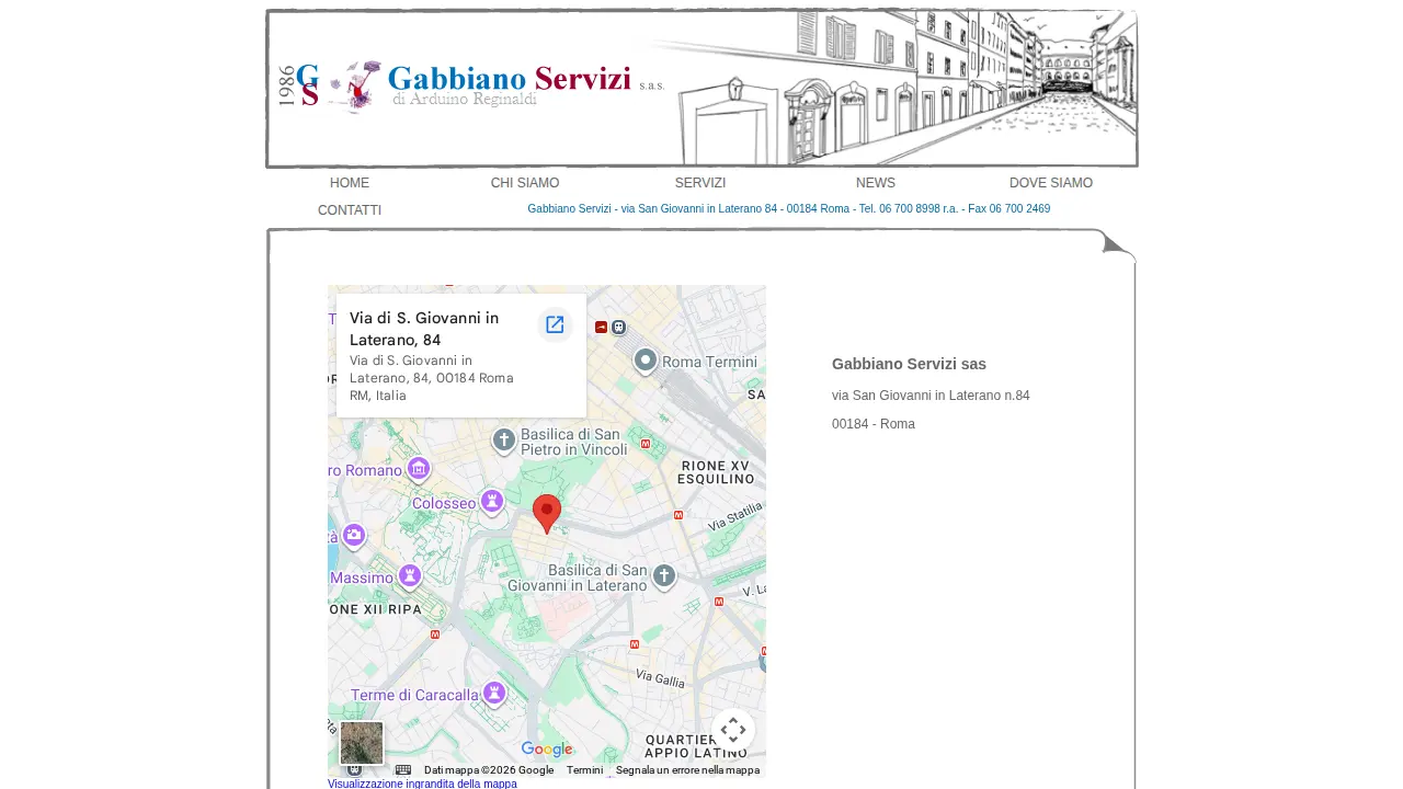 Gabbiano Servizi page