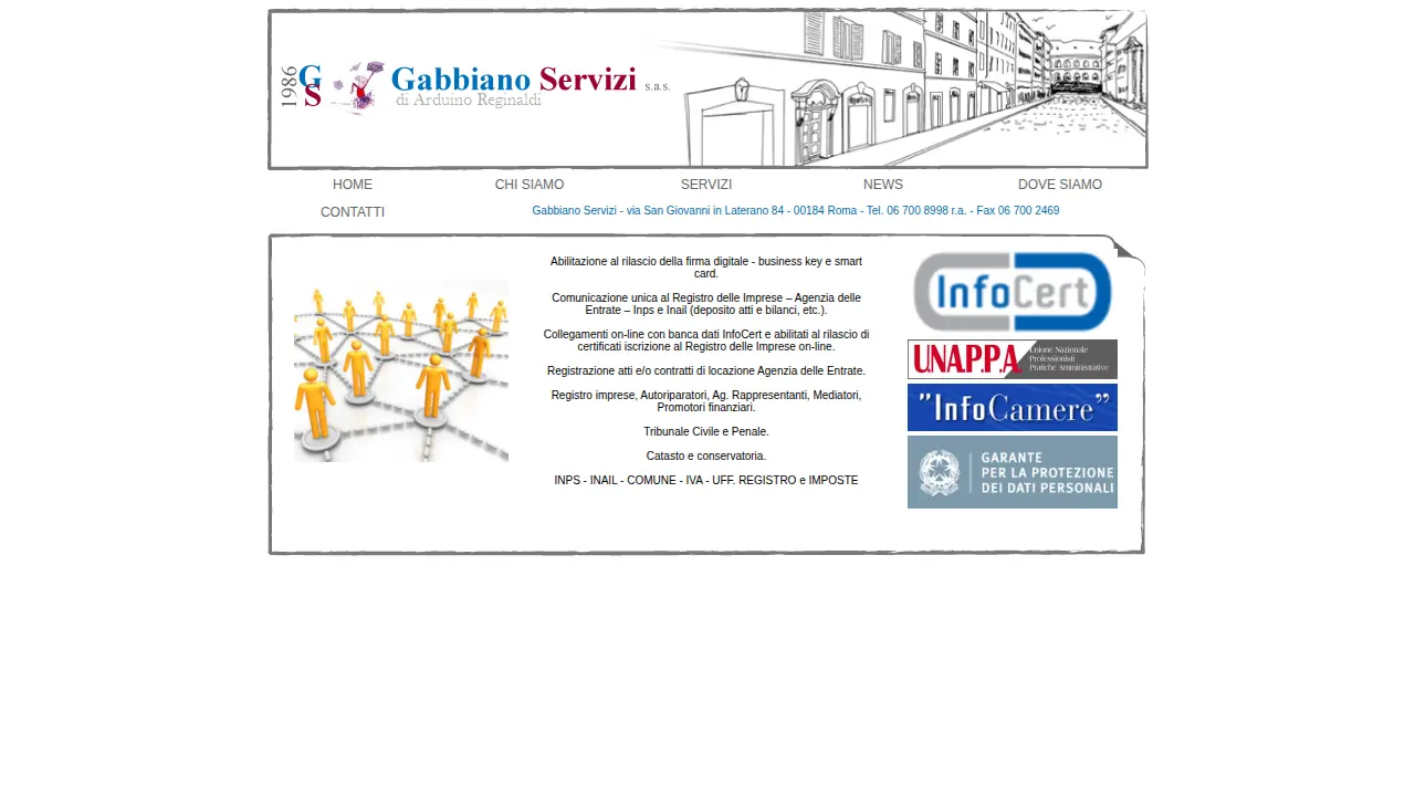 Gabbiano Servizi page