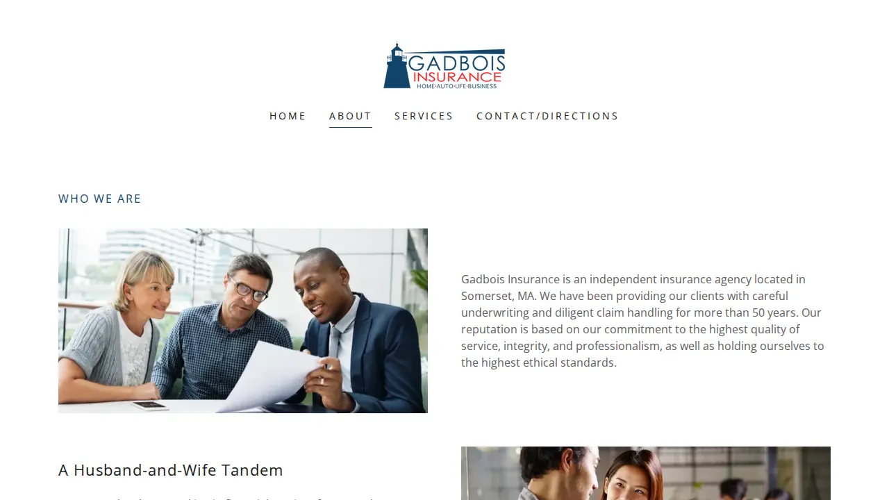 Gadbois Insurance page