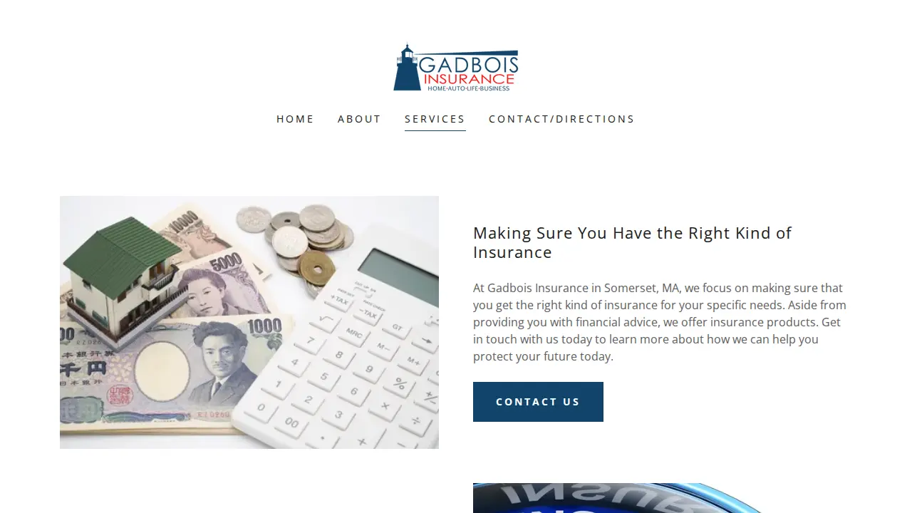 Gadbois Insurance page