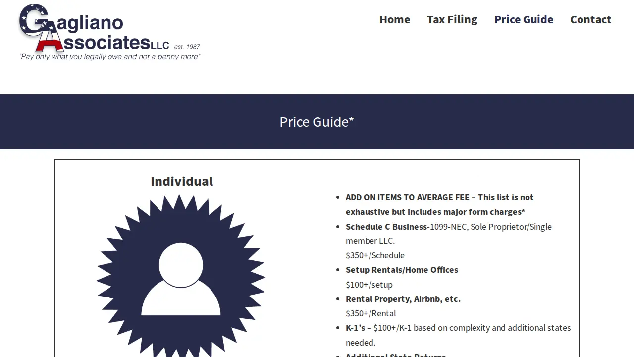 Gagliano Associates LLC page