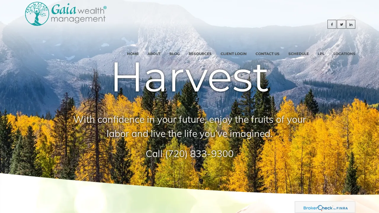 Gaia Wealth Management page