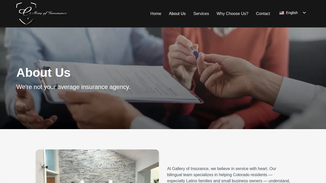 Gallery of Insurance & Services page