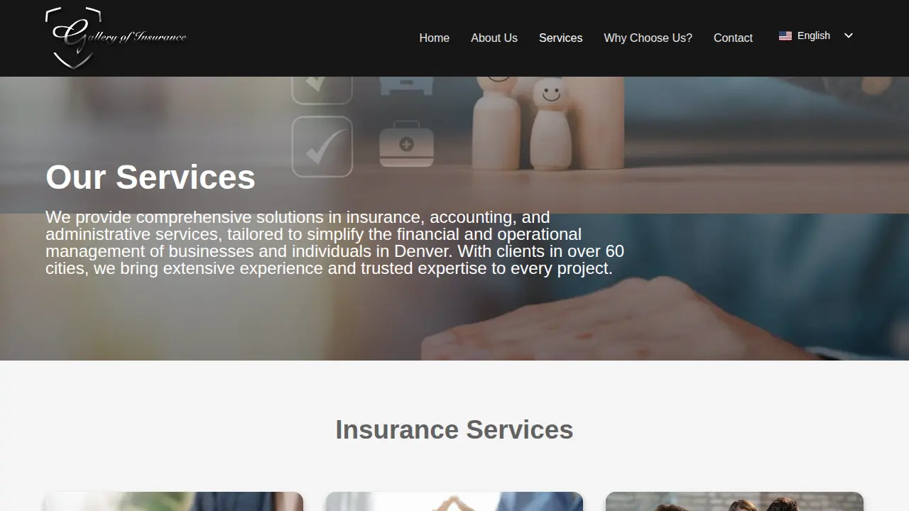 Gallery of Insurance & Services page