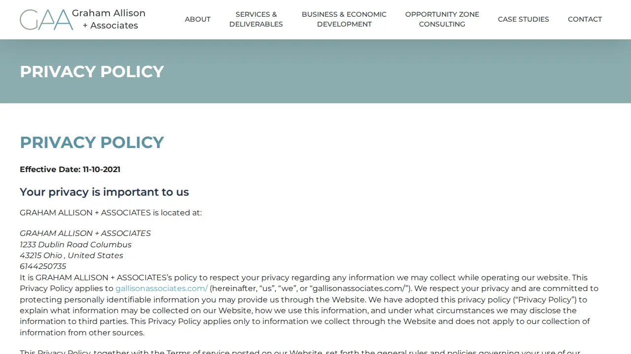 Graham Allison + Associates page