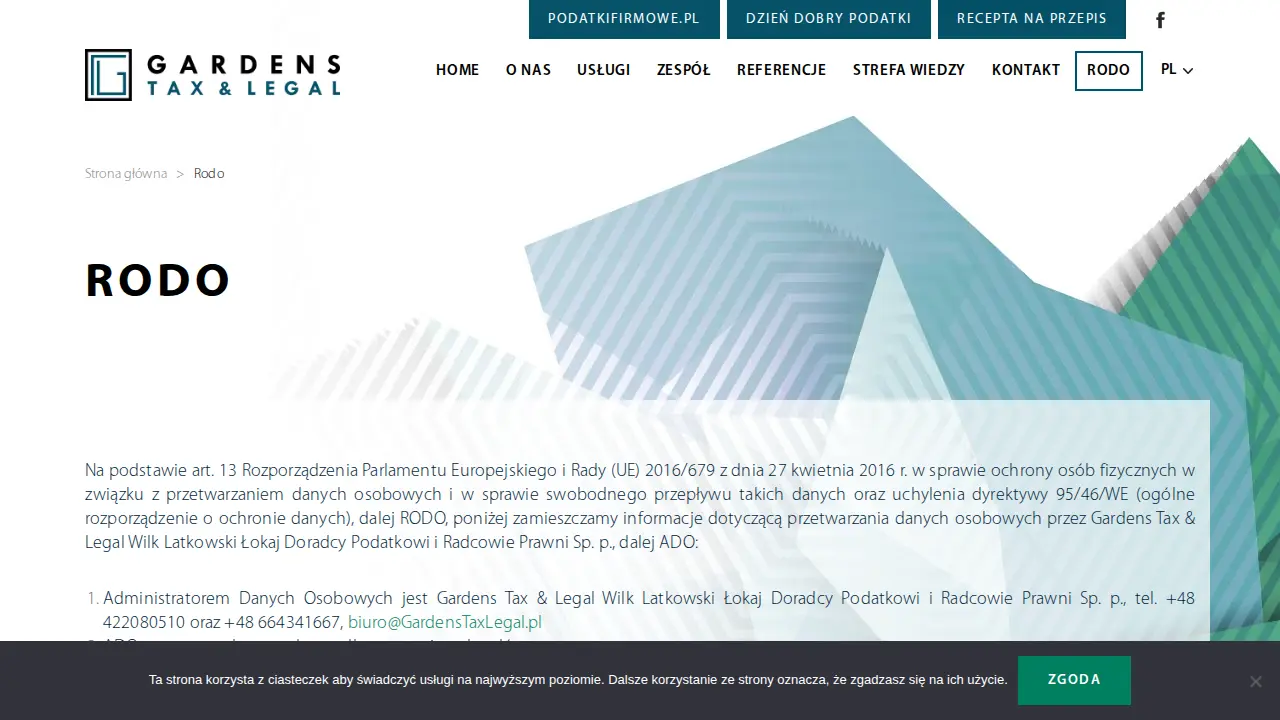 Gardens Tax & Legal Wilk Latkowski Łokaj Doradcy Podatkowi i Radcowie Prawni page