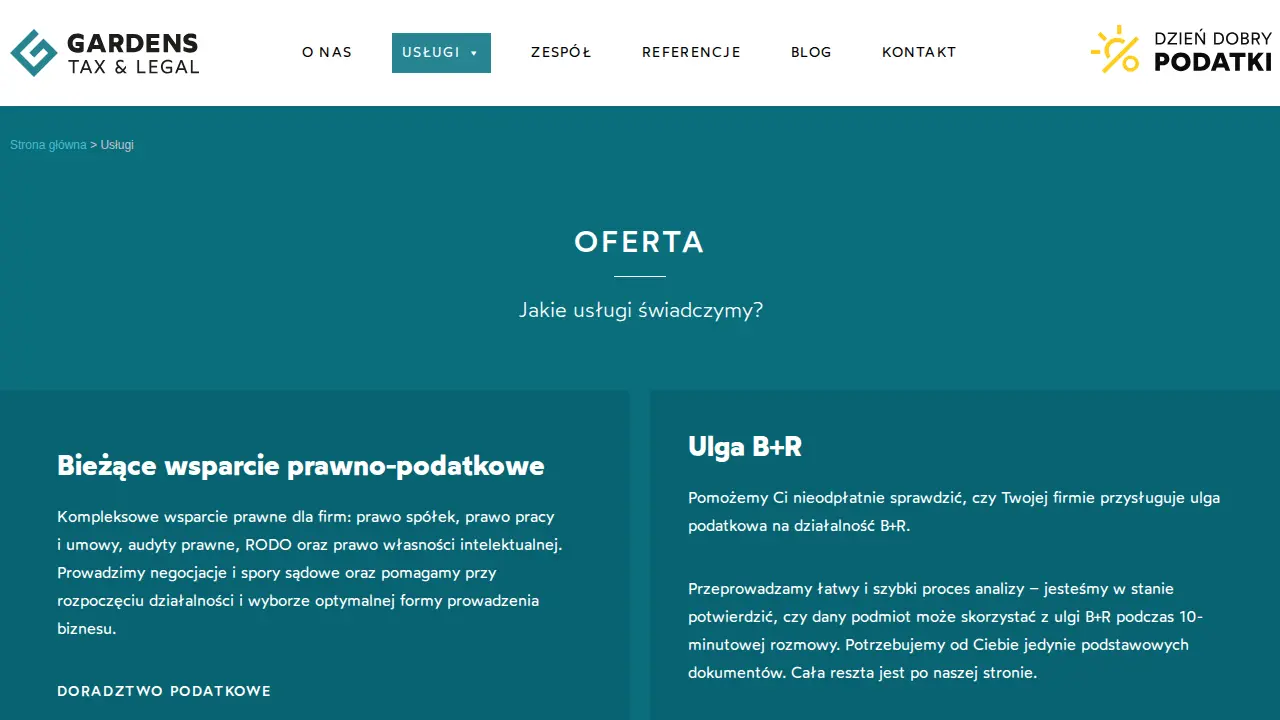 Gardens Tax & Legal Wilk Latkowski Łokaj Doradcy Podatkowi i Radcowie Prawni page