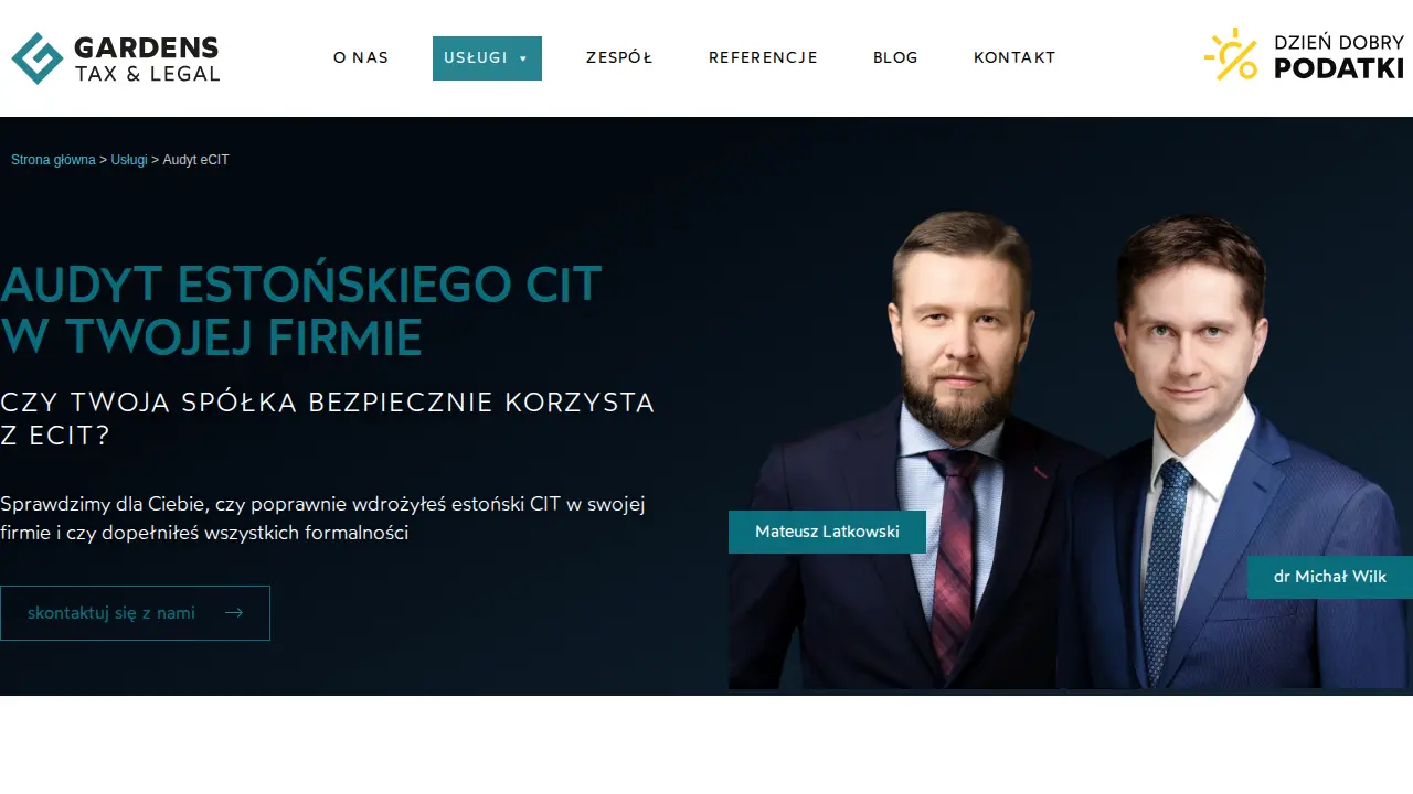 Gardens Tax & Legal Wilk Latkowski Łokaj Doradcy Podatkowi i Radcowie Prawni page
