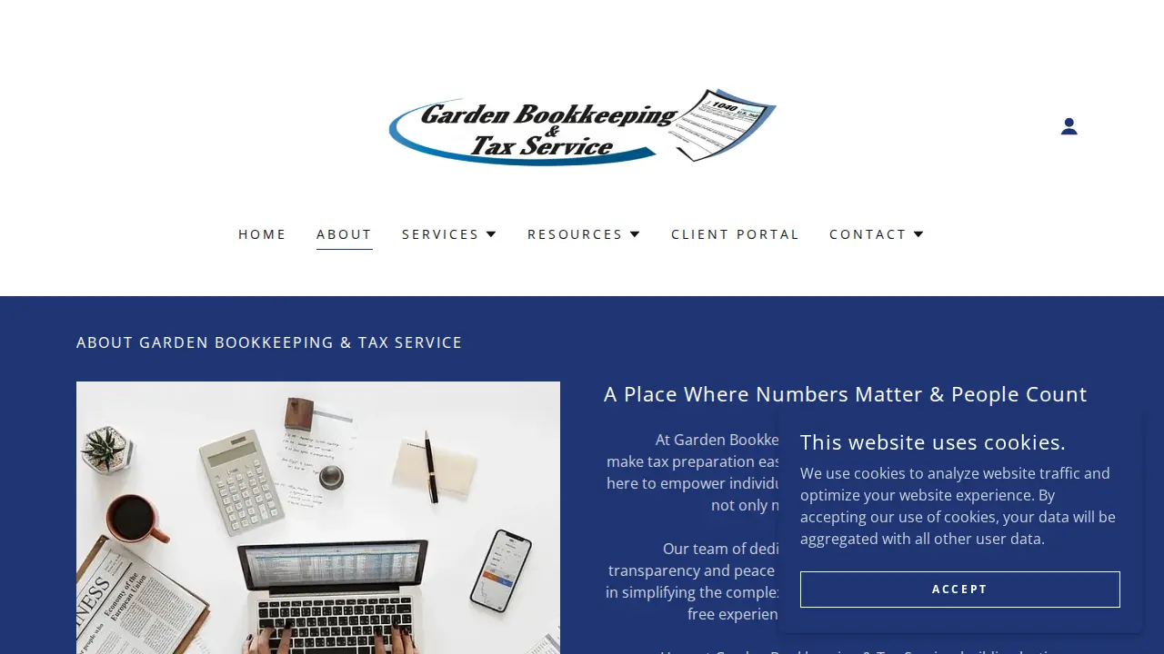 Garden Bookkeeping & Tax Service page