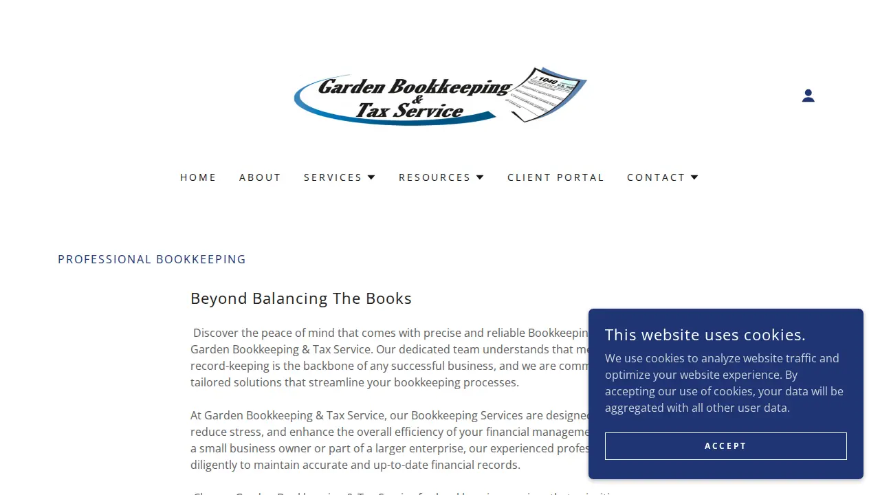 Garden Bookkeeping & Tax Service page