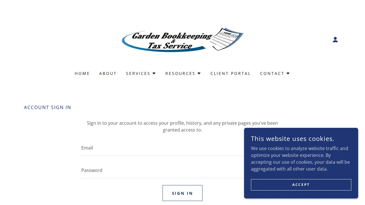 Garden Bookkeeping & Tax Service page