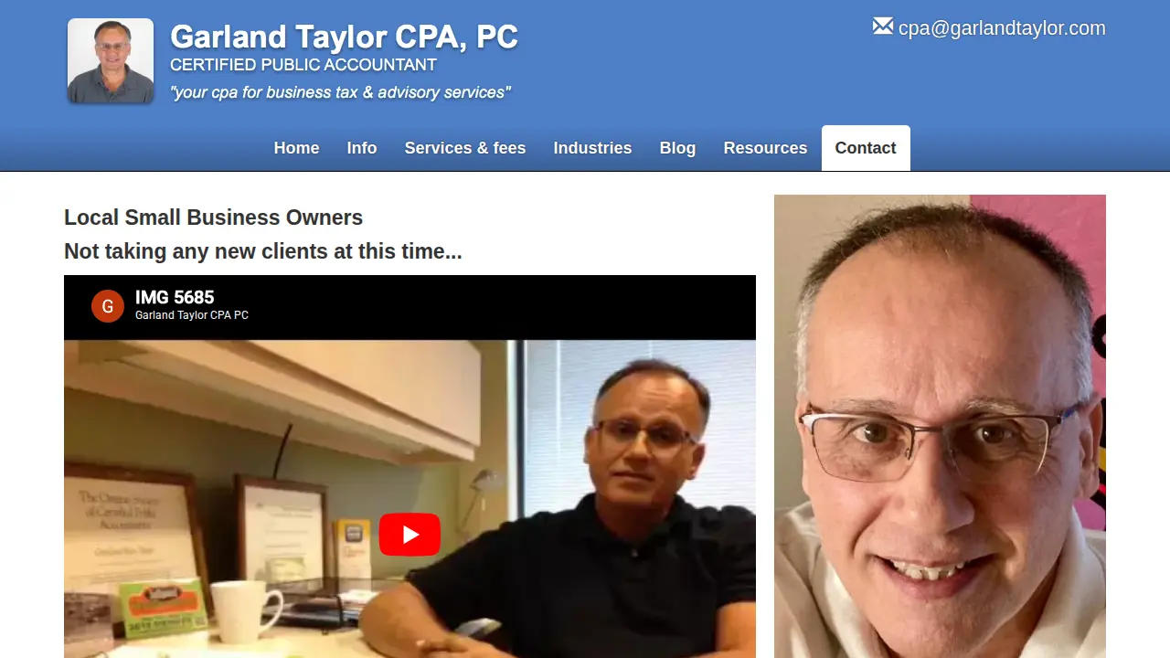 Garland Taylor CPA PC page