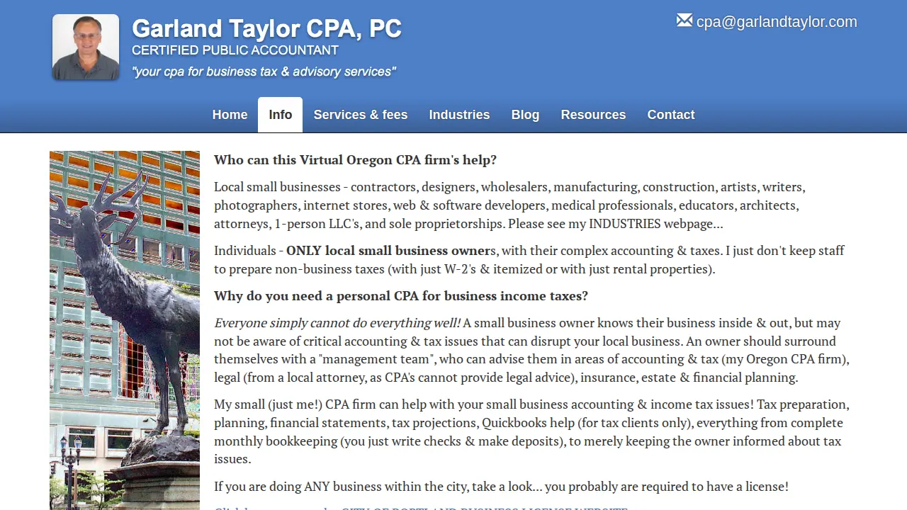 Garland Taylor CPA PC page