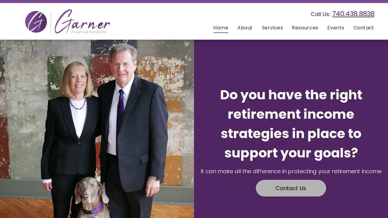 Garner Financial Solutions website
