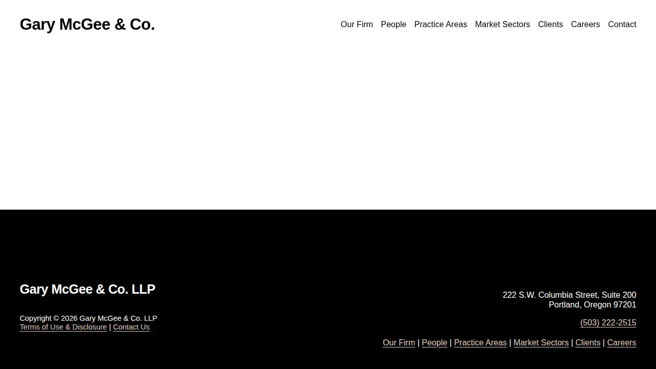 Gary McGee & Co. LLP page
