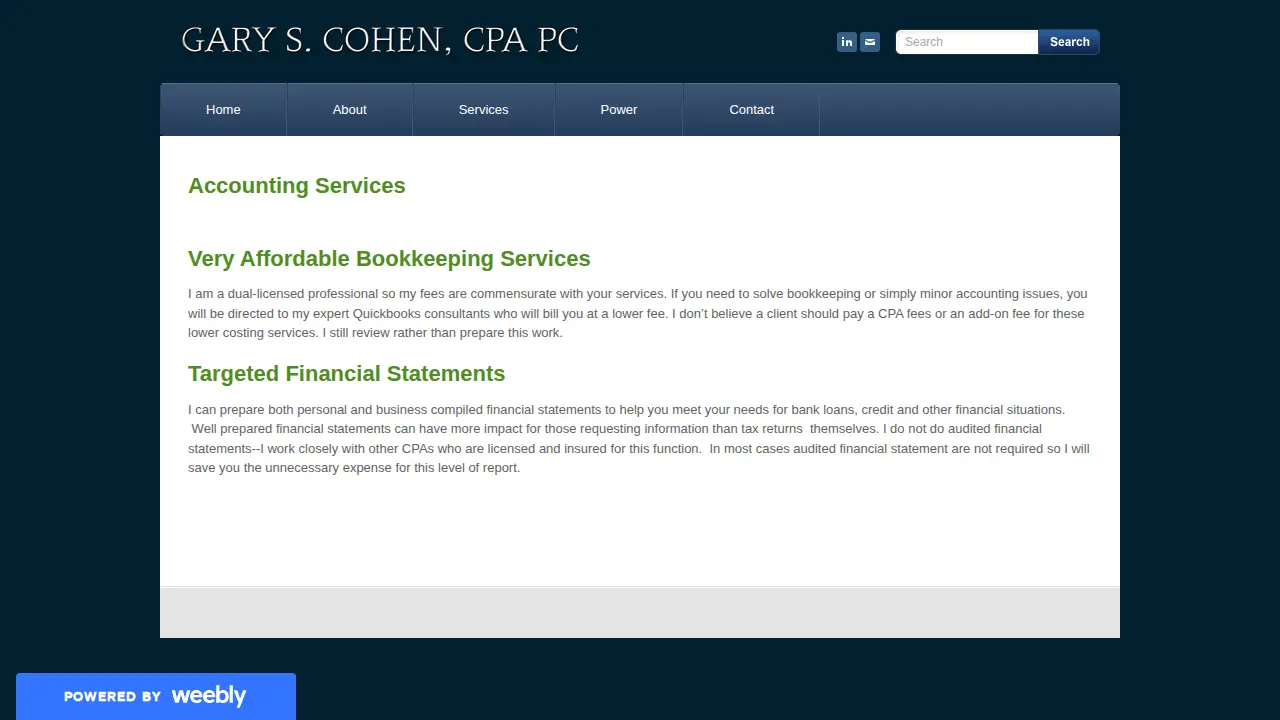 Gary S Cohen CPA P.C. page