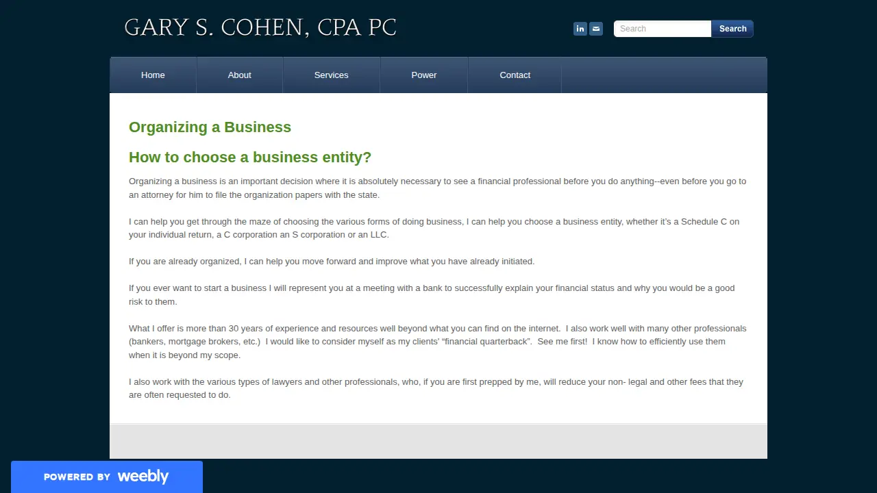 Gary S Cohen CPA P.C. page