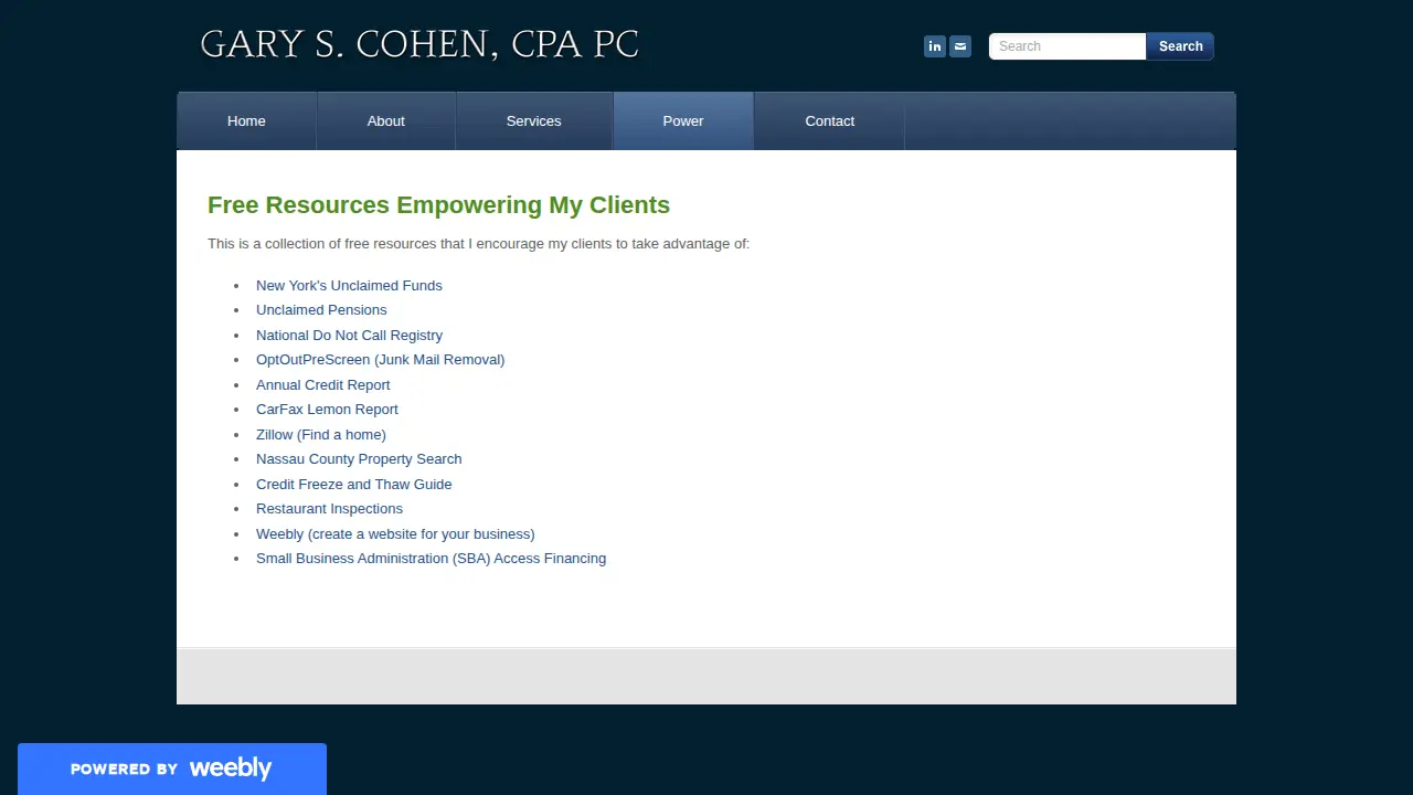 Gary S Cohen CPA P.C. page
