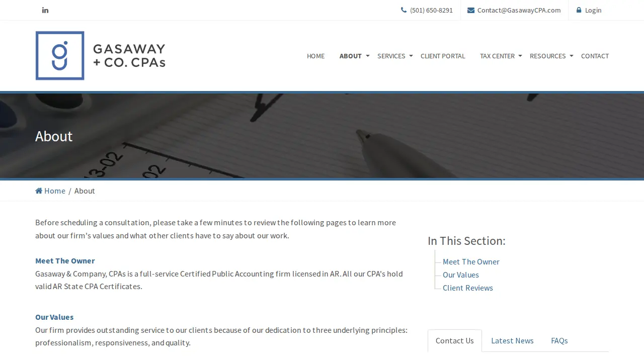 Gasaway & Company, CPAs page