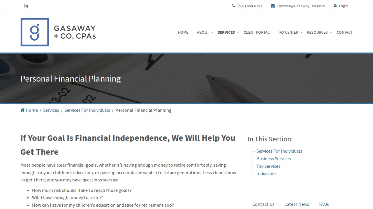 Gasaway & Company, CPAs page