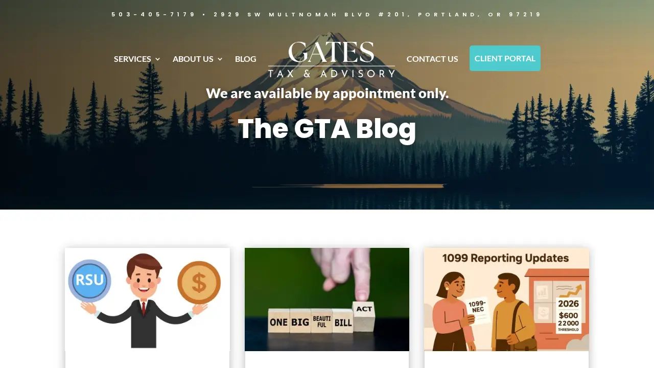 Gates Tax & Advisory page