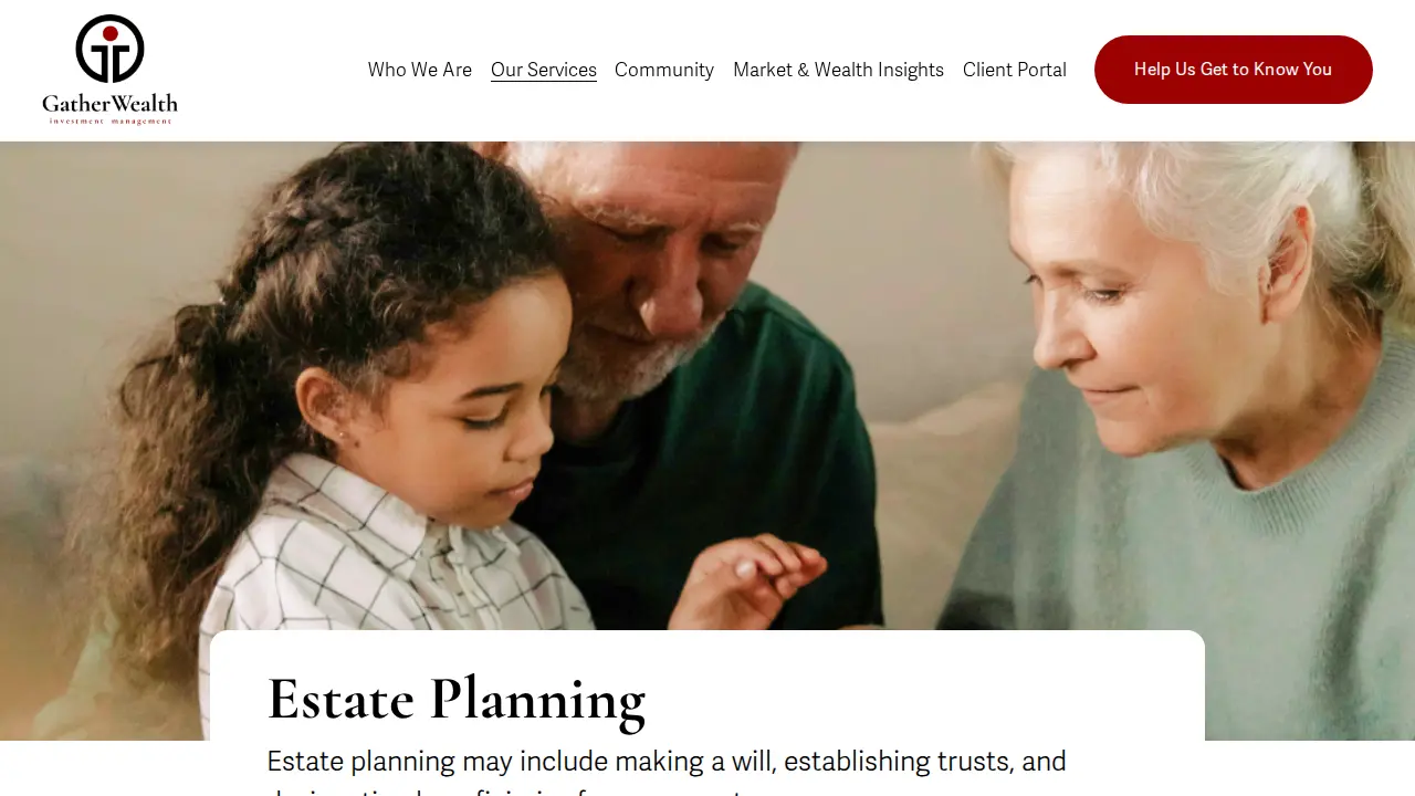 Gather Wealth Investment Management page