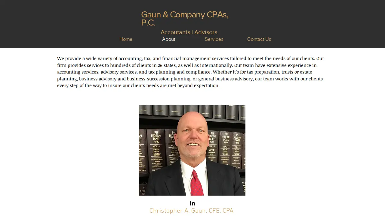 Gaun & Company CPAs, P.C. - Tax & Accounting page
