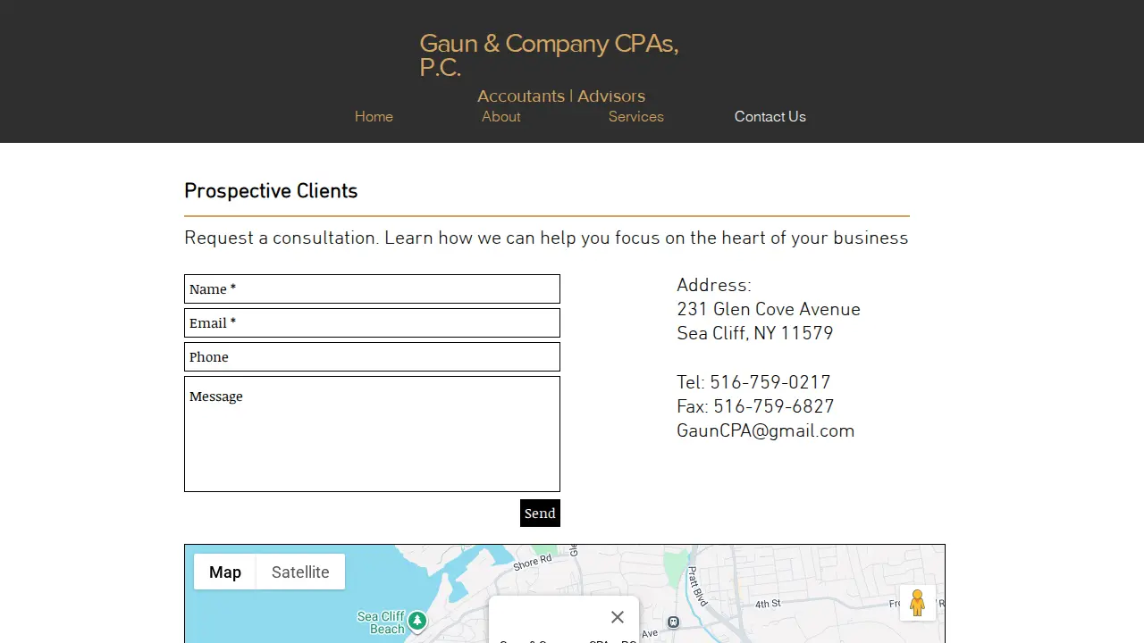 Gaun & Company CPAs, P.C. - Tax & Accounting page