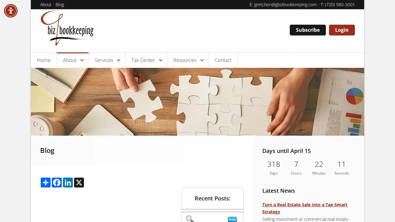G Biz Bookkeeping, LLC page