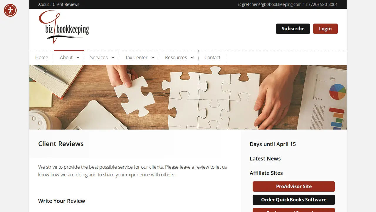 G Biz Bookkeeping, LLC page