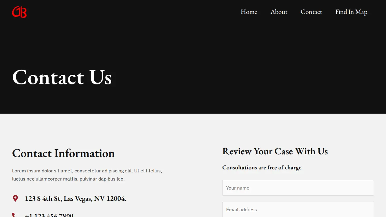 GB TAX INC page