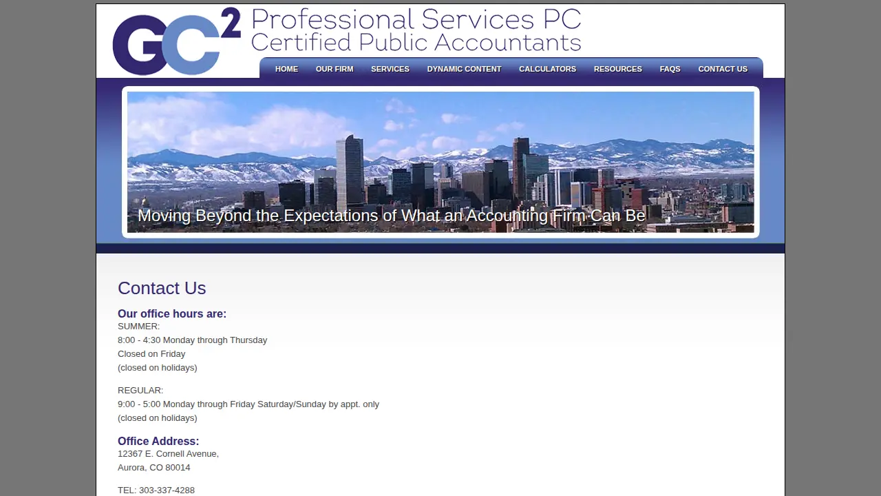 gc2 professional services website