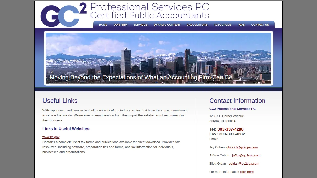 gc2 professional services page